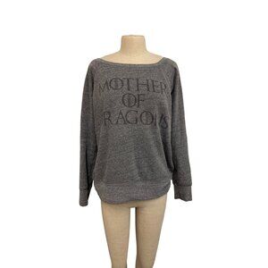Mother Of Dragons Sweatshirt By Bella+Canvas Womens X-Large Gray Cozy